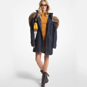 Embellished Georgette Shift Coat